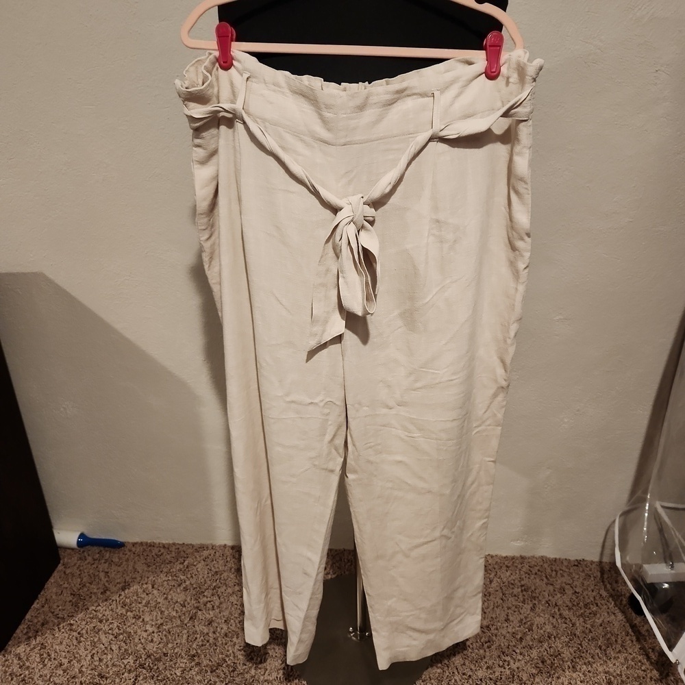 Bar III Wide Leg Pants Flax XXL
